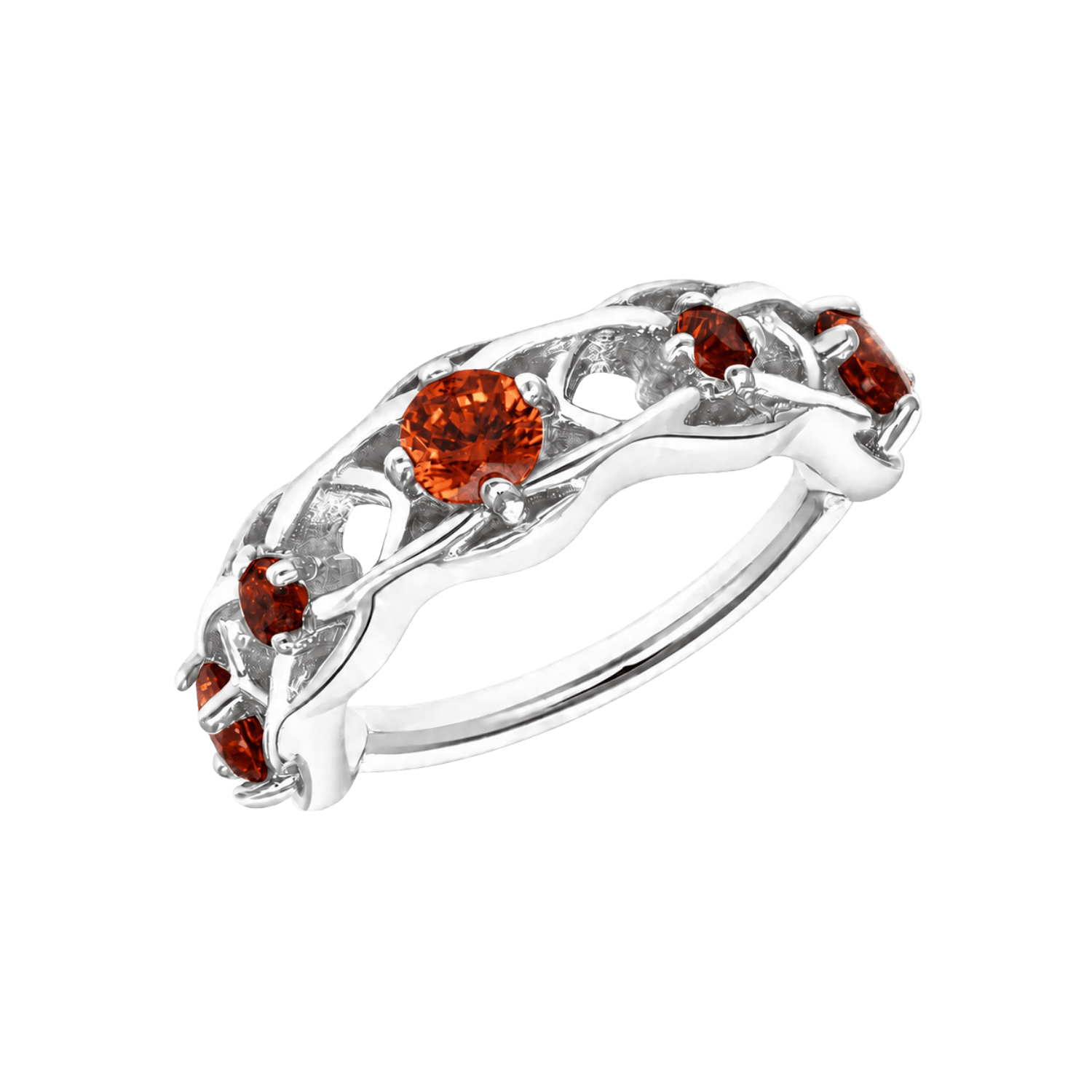 Elle Seamless Ring – 14K Gold Twisted Gem Arc - piercing-zone.com