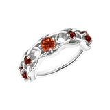 Elle Seamless Ring – 14K Gold Twisted Gem Arc - piercing-zone.com