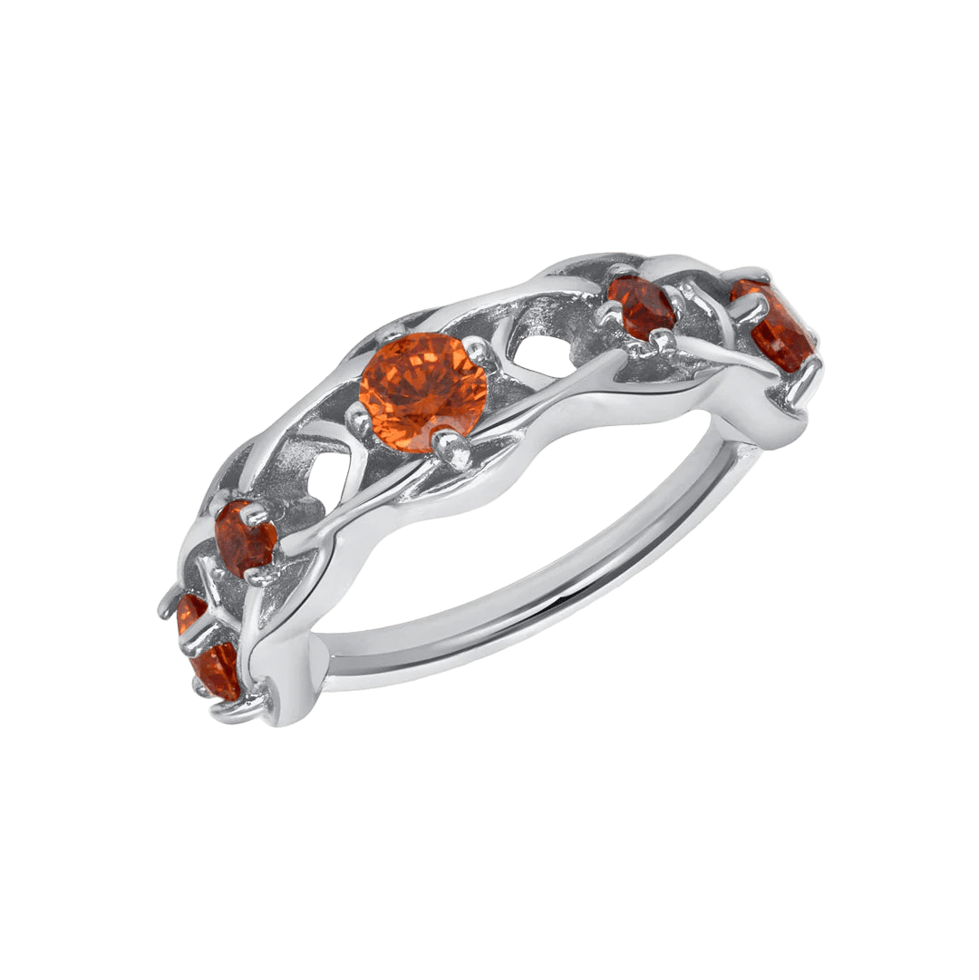 Elle Seamless Ring – 14K Gold Twisted Gem Arc - piercing - zone.com