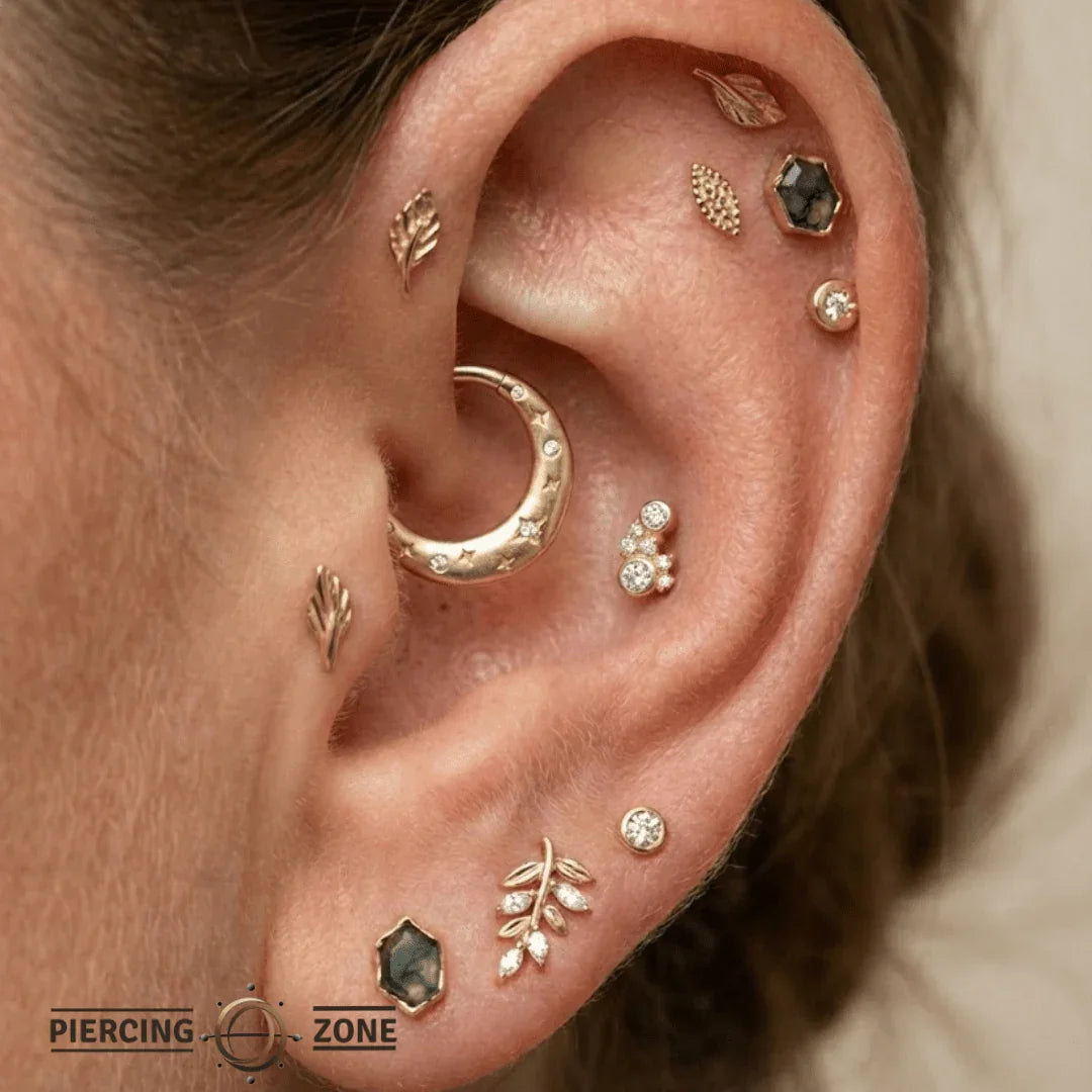 Eloise – 14K Gold Threadless/Threaded End - piercing - zone.com