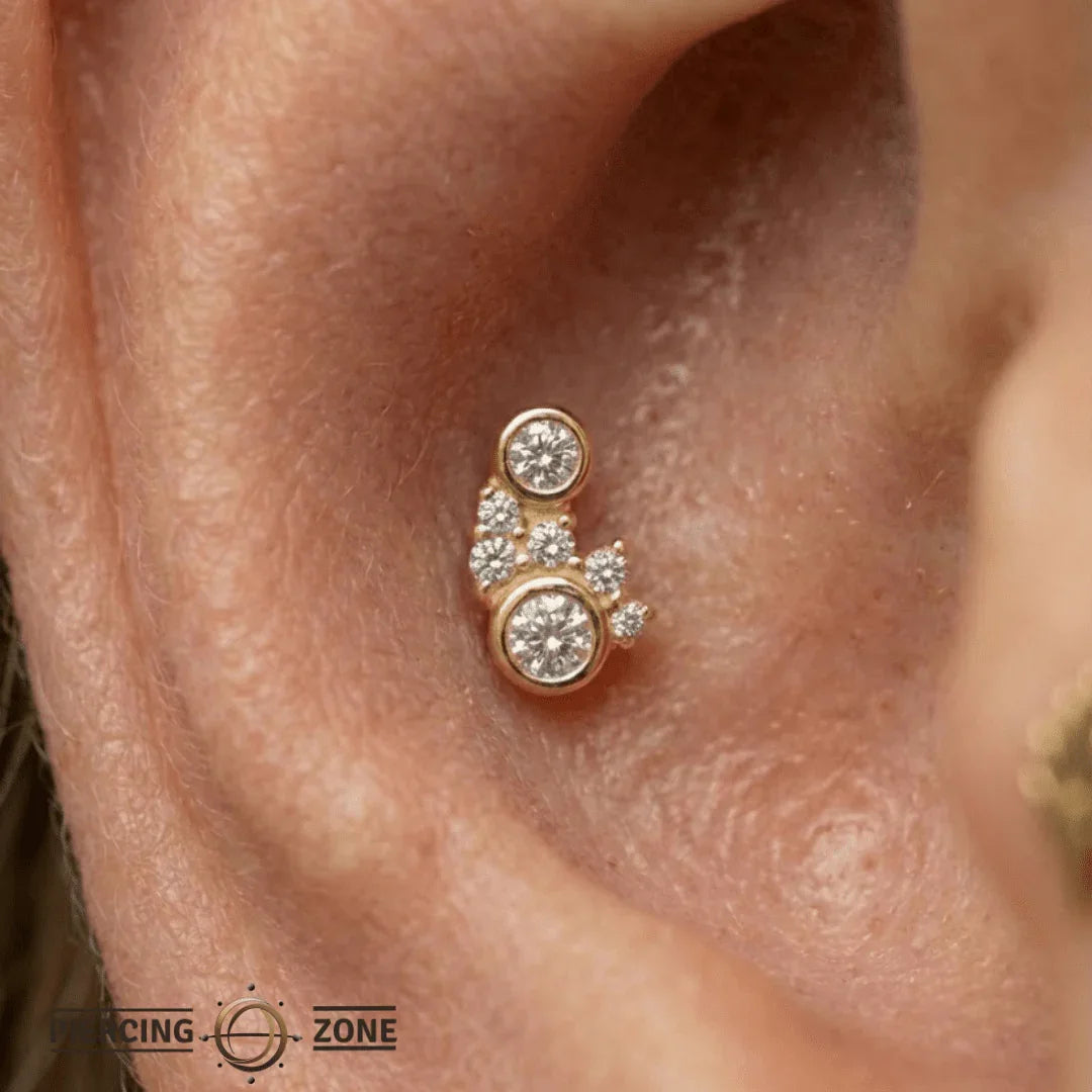 Eloise – 14K Gold Threadless/Threaded End - piercing - zone.com