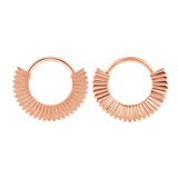 Elora Double - Sided Seamless Ring – 14K Gold Sandblasted Design - piercing - zone.com