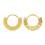 Elora Double - Sided Seamless Ring – 14K Gold Sandblasted Design - piercing - zone.com