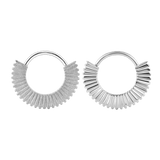 Elora Double - Sided Seamless Ring – 14K Gold Sandblasted Design - piercing - zone.com