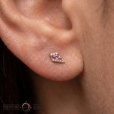 Eminence – Amethyst Geometry – 14K Gold Threadless End - piercing - zone.com