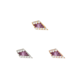 Eminence – Amethyst Geometry – 14K Gold Threadless End - piercing - zone.com
