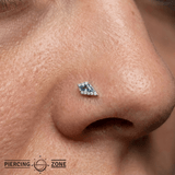 Eminence – London Blue Topaz – 14K Gold Threadless End - piercing - zone.com