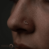 Eminence – Pink Tourmaline – 14K Gold Threadless End - piercing - zone.com