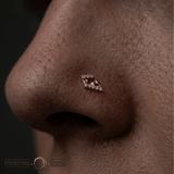 Eminence – Pink Tourmaline – 14K Gold Threadless End - piercing - zone.com