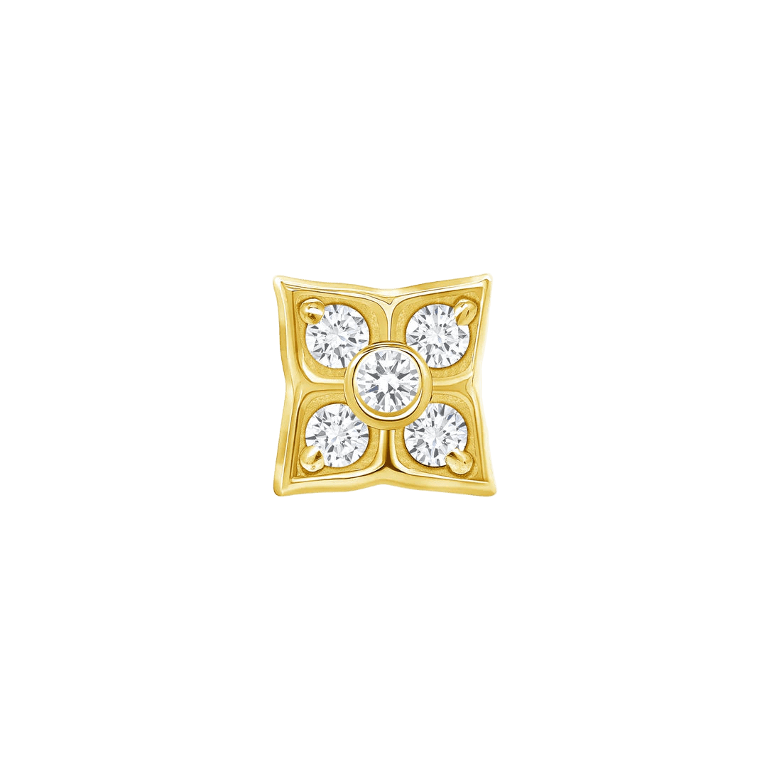 Emory – 14K/18K Gold Multi - Stone Threadless End - piercing - zone.com