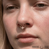 Emory Seamless Ring – 14K Gold Five - Gem Design - piercing - zone.com