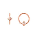 Emory Seamless Ring – 14K Gold Five - Gem Design - piercing - zone.com