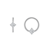 Emory Seamless Ring – 14K Gold Five - Gem Design - piercing - zone.com