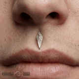 Empire – Geometric Cutout – 14K Gold Threadless End - piercing - zone.com
