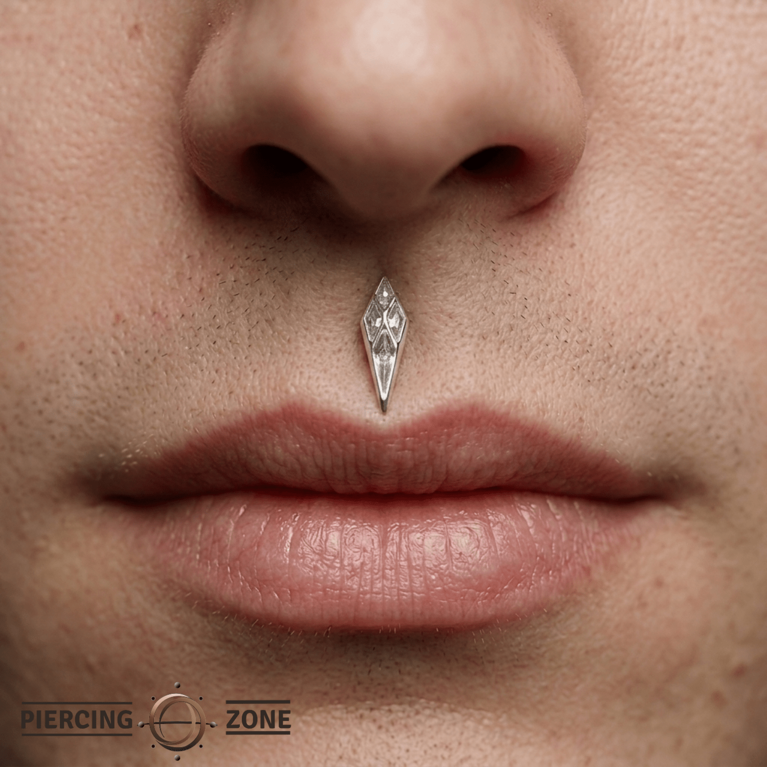 Empire – Geometric Cutout – 14K Gold Threadless End - piercing - zone.com
