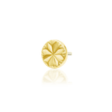 Engraved Disk – Laser Star Polished – 14K Gold Threadless End - piercing - zone.com