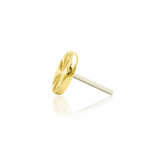 Engraved Disk – Laser Star Polished – 14K Gold Threadless End - piercing - zone.com
