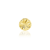 Engraved Disk – Laser Star Polished – 14K Gold Threadless End - piercing - zone.com