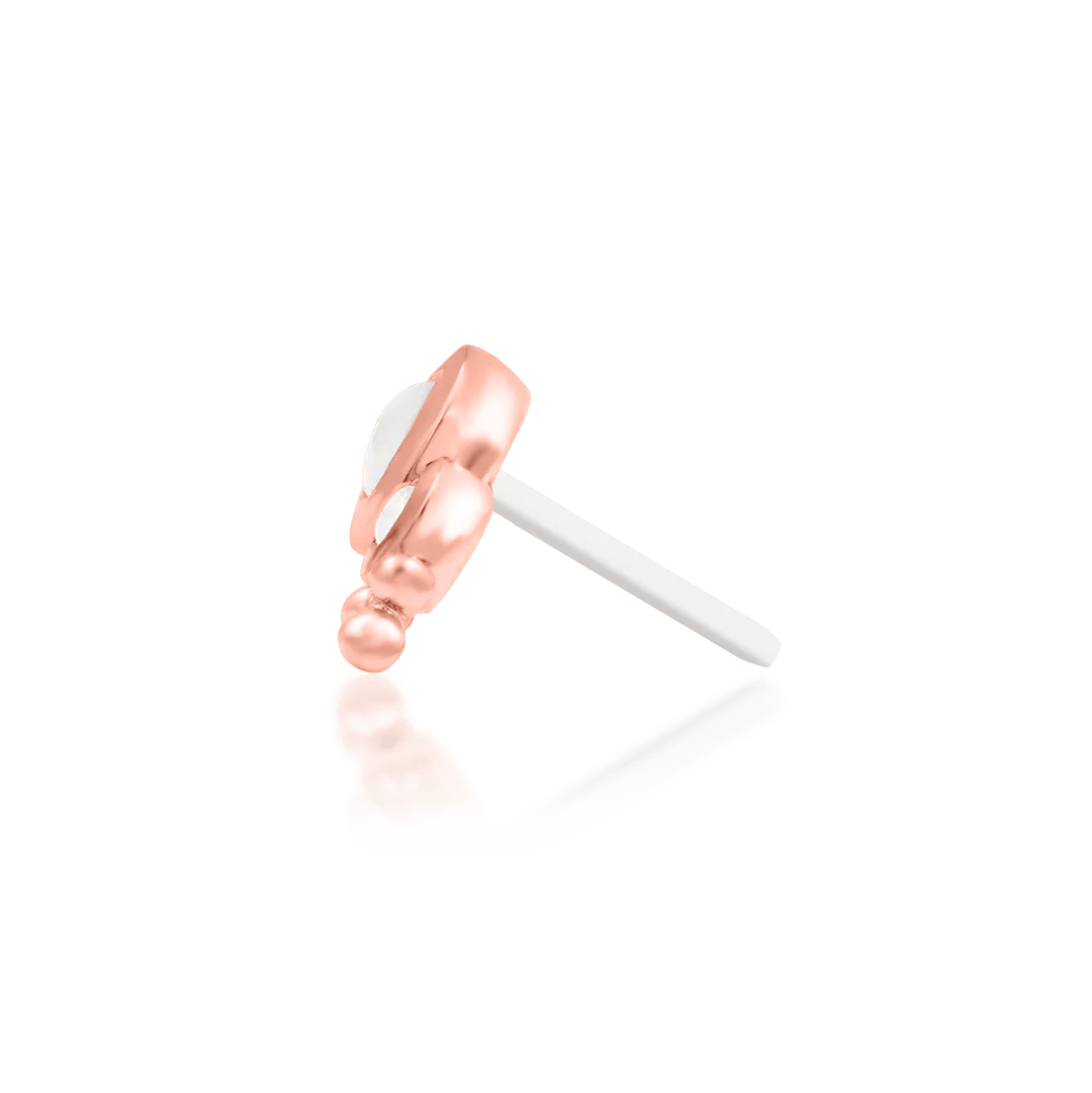 Envee – Moonstone Arc Trio – 14K Gold Threadless End - piercing - zone.com