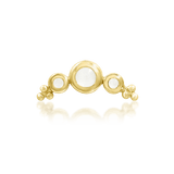 Envee – Moonstone Arc Trio – 14K Gold Threadless End - piercing - zone.com