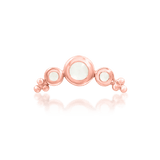Envee – Moonstone Arc Trio – 14K Gold Threadless End - piercing - zone.com