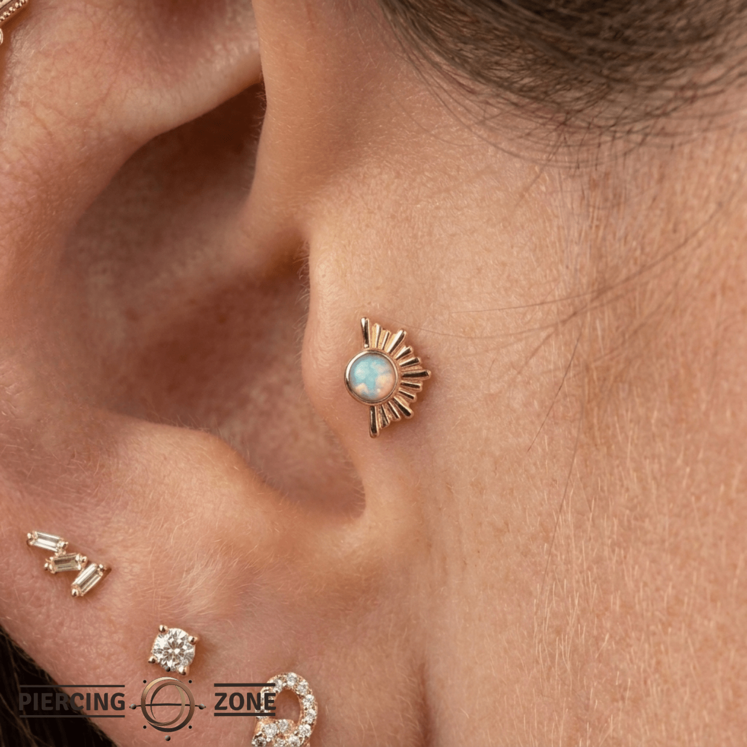 Eos - 18K Gold Faux-pal Threadless/Threaded End - piercing-zone.com