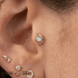 Eos - 18K Gold Faux-pal Threadless/Threaded End - piercing-zone.com