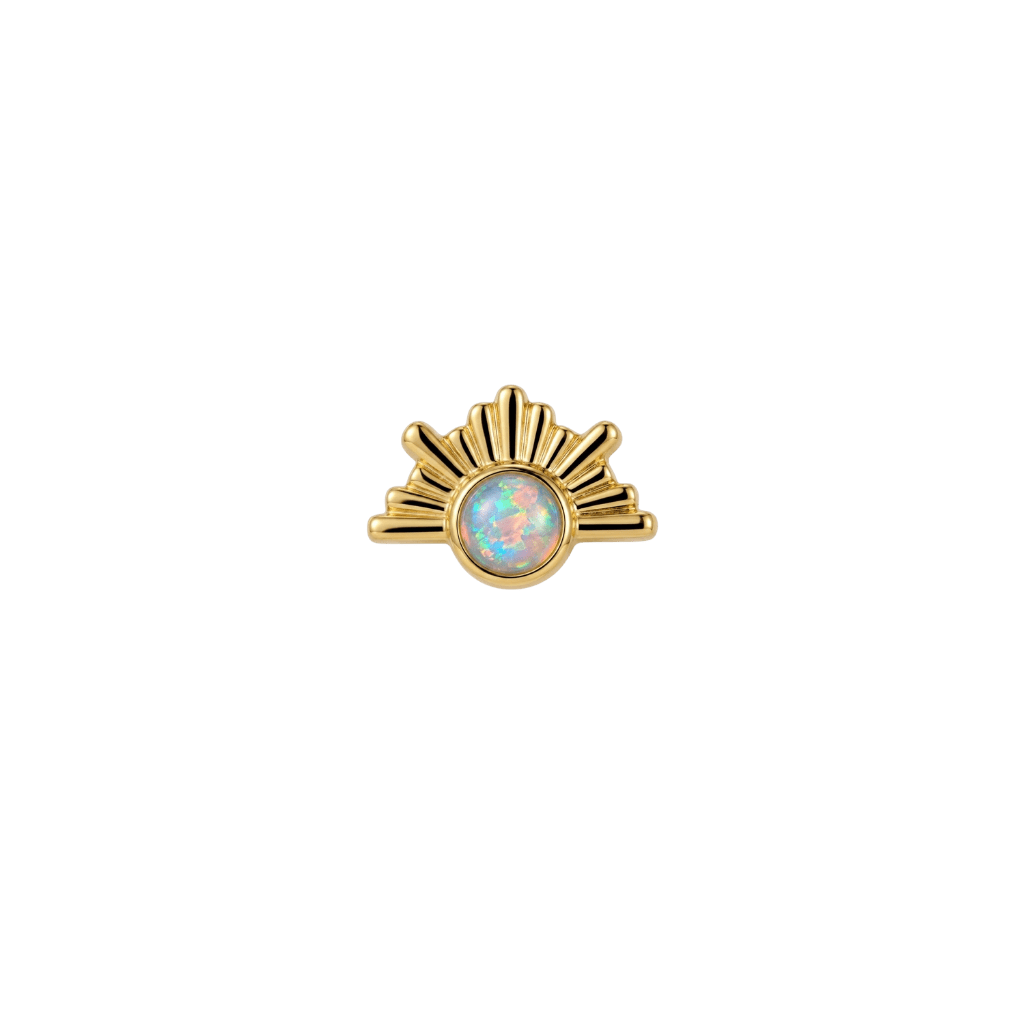 Eos - 18K Gold Faux-pal Threadless/Threaded End - piercing-zone.com