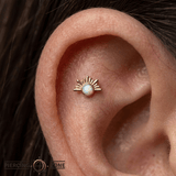 Eos - 18K Gold Faux-pal Threadless/Threaded End - piercing-zone.com