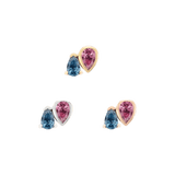 Era – 14K Gold Pink Tourmaline & London Blue Topaz Threadless End - piercing - zone.com