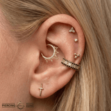 Eros Clicker - 14K/18K Gold Gem Clicker Ring - piercing - zone.com