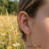 Estella Seamless Ring – 14K Gold Radiant Gem Cluster - piercing - zone.com