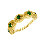 Estella Seamless Ring – 14K Gold Radiant Gem Cluster - piercing - zone.com