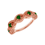 Estella Seamless Ring – 14K Gold Radiant Gem Cluster - piercing - zone.com