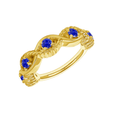 Estella Seamless Ring – 14K Gold Radiant Gem Cluster - piercing - zone.com