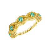 Estella Seamless Ring – 14K Gold Radiant Gem Cluster - piercing - zone.com