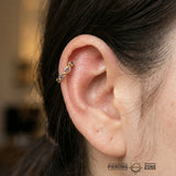 Estella Seamless Ring – 14K Gold Radiant Gem Cluster - piercing - zone.com