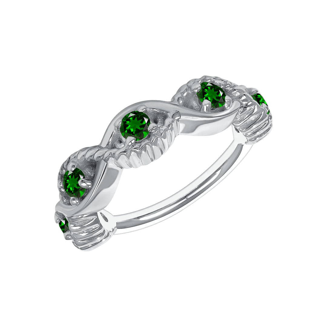 Estella Seamless Ring – 14K Gold Radiant Gem Cluster - piercing - zone.com