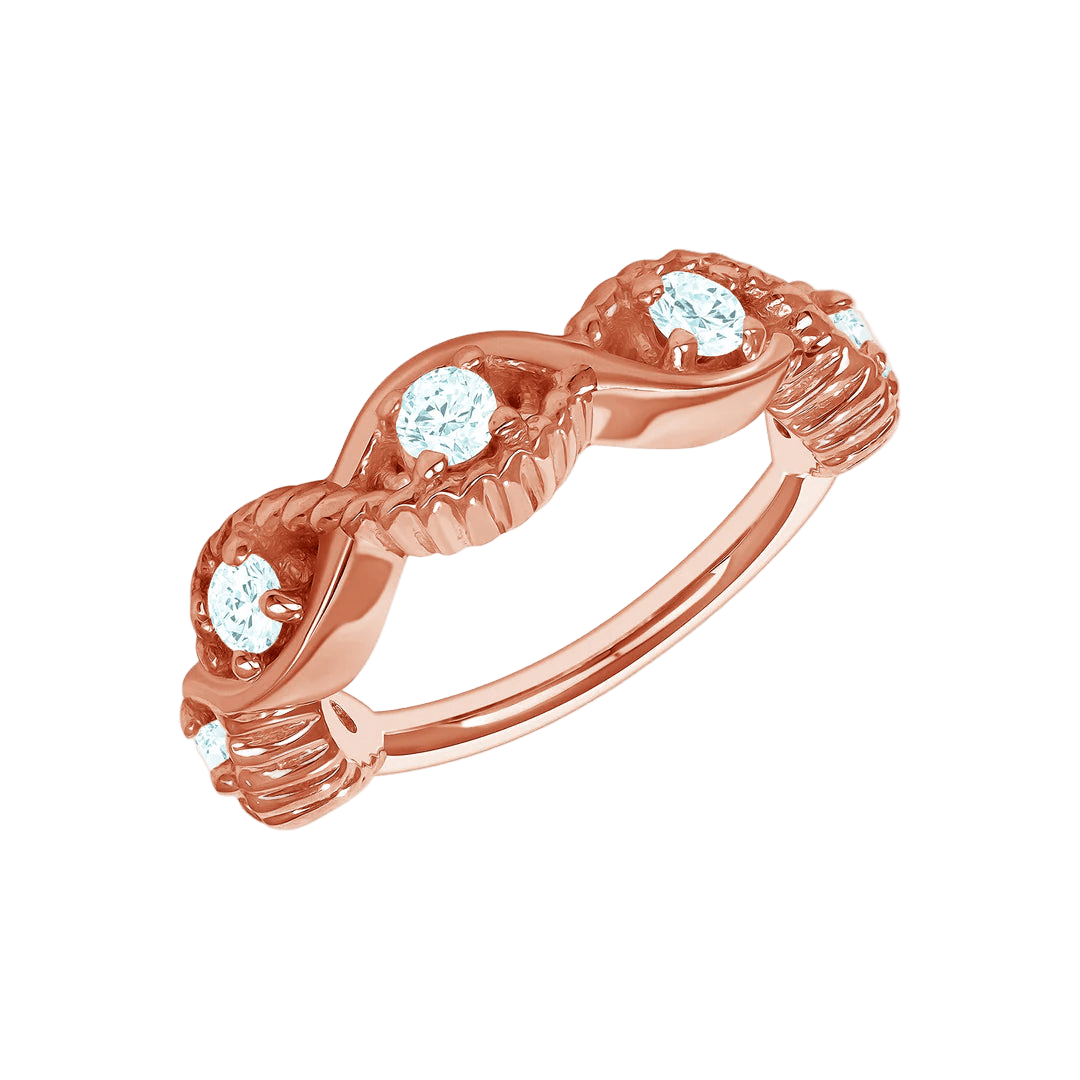 Estella Seamless Ring – 14K Gold Radiant Gem Cluster - piercing - zone.com