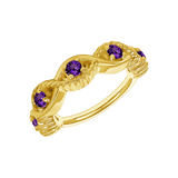Estella Seamless Ring – 14K Gold Radiant Gem Cluster - piercing - zone.com