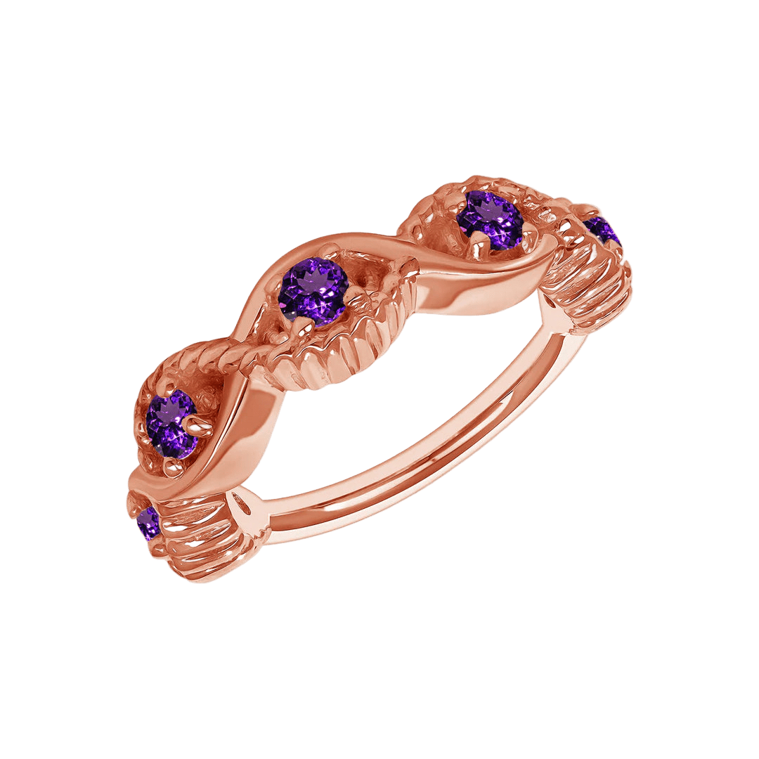 Estella Seamless Ring – 14K Gold Radiant Gem Cluster - piercing - zone.com