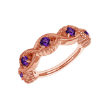 Estella Seamless Ring – 14K Gold Radiant Gem Cluster - piercing - zone.com