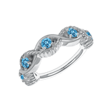 Estella Seamless Ring – 14K Gold Radiant Gem Cluster - piercing - zone.com