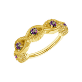 Estella Seamless Ring – 14K Gold Radiant Gem Cluster - piercing - zone.com