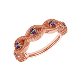 Estella Seamless Ring – 14K Gold Radiant Gem Cluster - piercing - zone.com