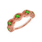 Estella Seamless Ring – 14K Gold Radiant Gem Cluster - piercing - zone.com