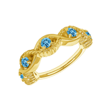 Estella Seamless Ring – 14K Gold Radiant Gem Cluster - piercing - zone.com