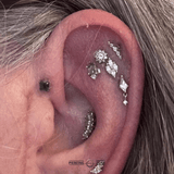 Eternal – 14K Gold Swarovski CZ Arc Threadless End - piercing - zone.com