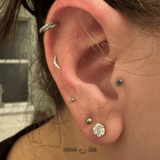 Eternal – 14K Gold Swarovski CZ Arc Threadless End - piercing - zone.com