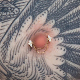 Ethereal – 14K Gold Forward - Facing CZ Threadless End - piercing - zone.com